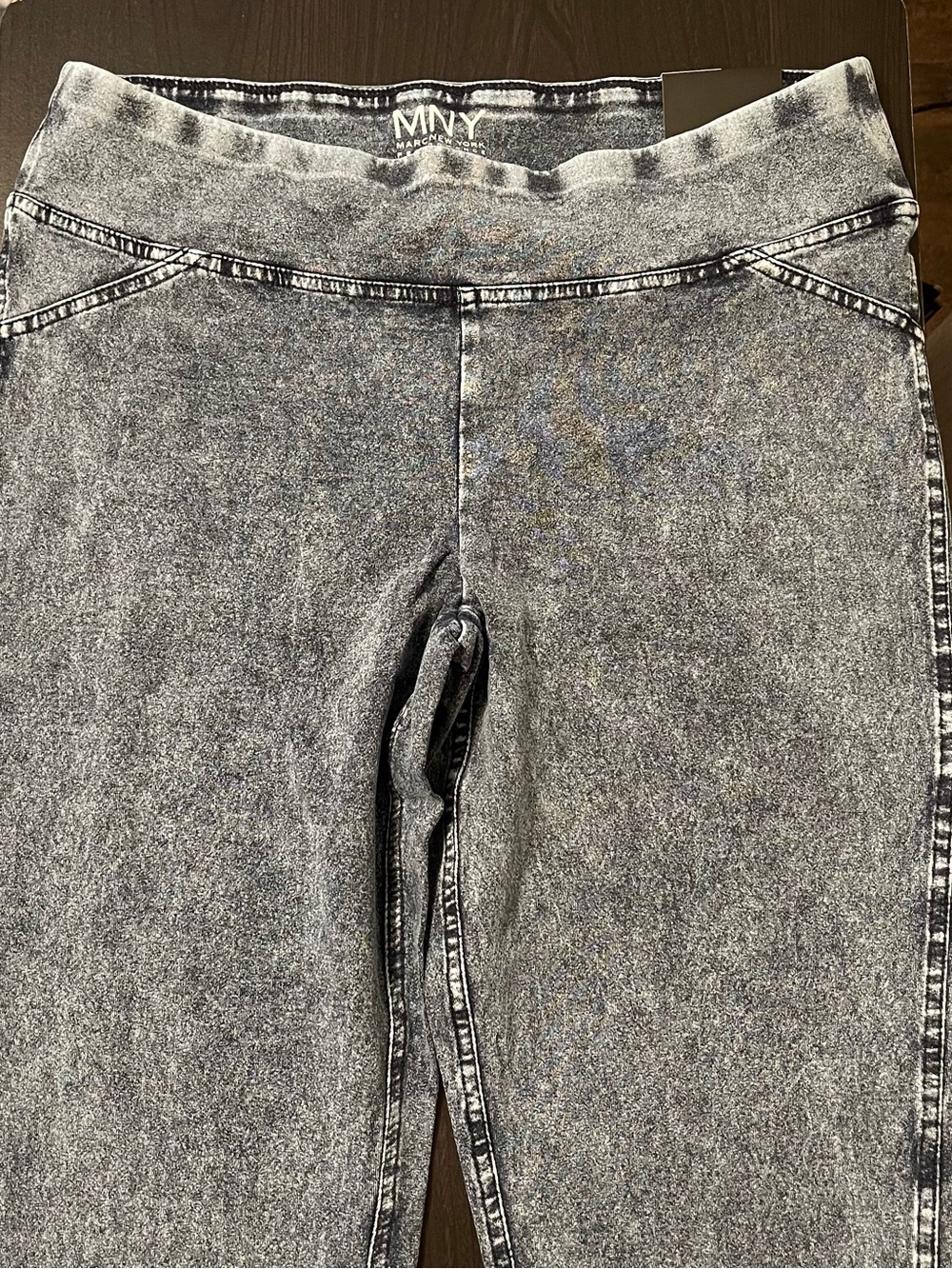Marc New York Acid Wash Blue High-Rise Leggings - Picture 4 of 7
